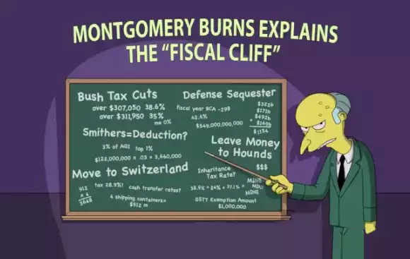 Burns explains the "fiscal cliff